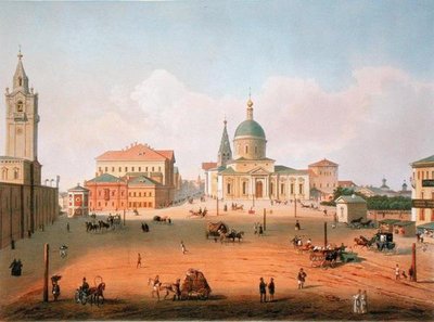 The Peter Palace in Moscow, printed by Jacottet and Bachelier by French School